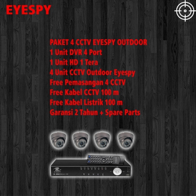 Paket 4 Channel CCTV Eyespy Outdoor