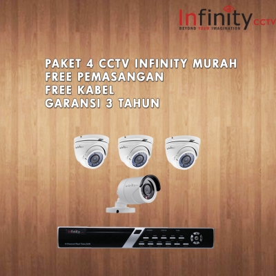 Paket 4 Cctv Infinity Murah Free Pemasangan dan Kabel