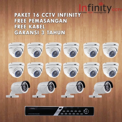 Paket 16 Cctv Infinity Murah Free Pemasangan dan Kabel